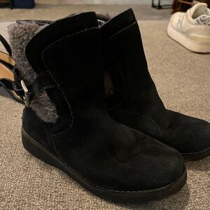 Ugg Girls Black Suede boots